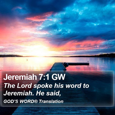 Jeremiah 7:1 GW Bible Verse Image
