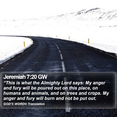 Jeremiah 7:20 GW Bible Verse Image