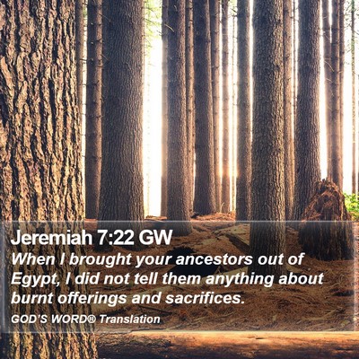 Jeremiah 7:22 GW Bible Verse Image