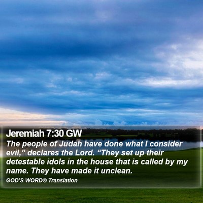Jeremiah 7:30 GW Bible Verse Image