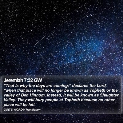 Jeremiah 7:32 GW Bible Verse Image
