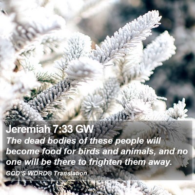 Jeremiah 7:33 GW Bible Verse Image