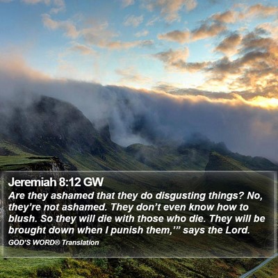 Jeremiah 8:12 GW Bible Verse Image