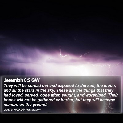 Jeremiah 8:2 GW Bible Verse Image
