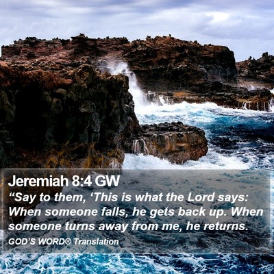Jeremiah 8:4 GW Bible Verse Image