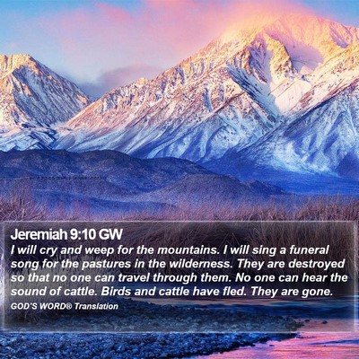 Jeremiah 9:10 GW Bible Verse Image