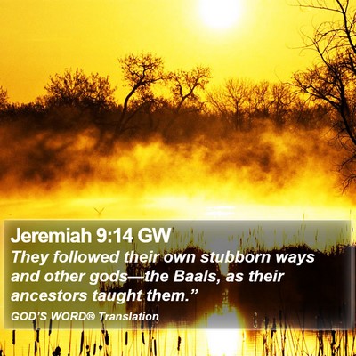 Jeremiah 9:14 GW Bible Verse Image