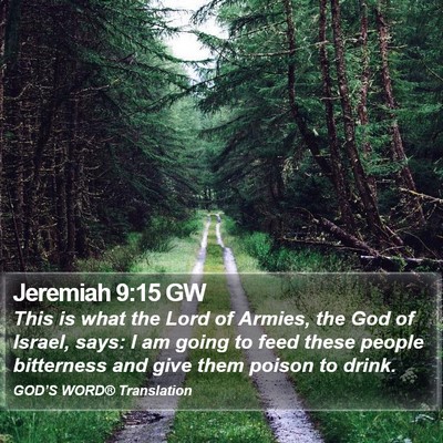 Jeremiah 9:15 GW Bible Verse Image