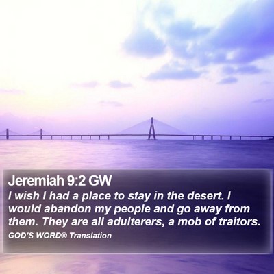 Jeremiah 9:2 GW Bible Verse Image
