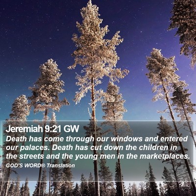 Jeremiah 9:21 GW Bible Verse Image