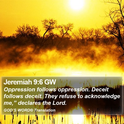 Jeremiah 9:6 GW Bible Verse Image