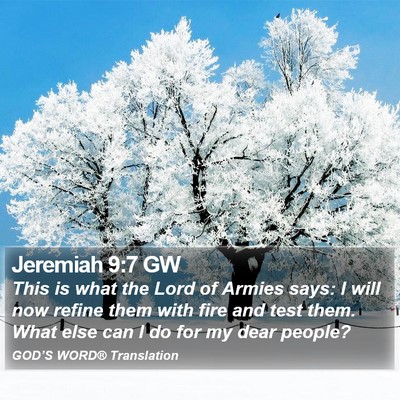 Jeremiah 9:7 GW Bible Verse Image