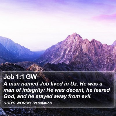 Job 1:1 GW Bible Verse Image
