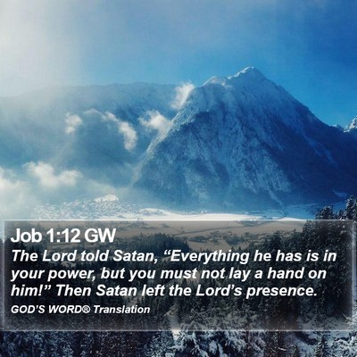 Job 1:12 GW Bible Verse Image