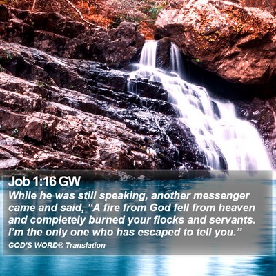 Job 1:16 GW Bible Verse Image