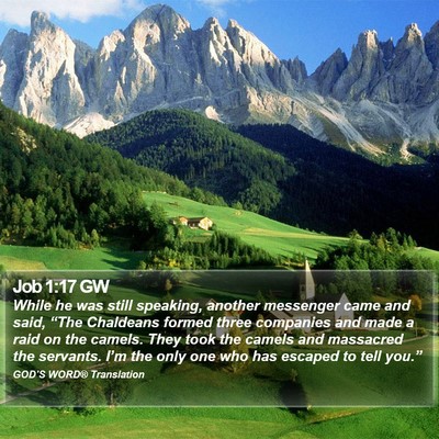 Job 1:17 GW Bible Verse Image