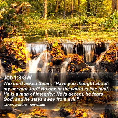 Job 1:8 GW Bible Verse Image