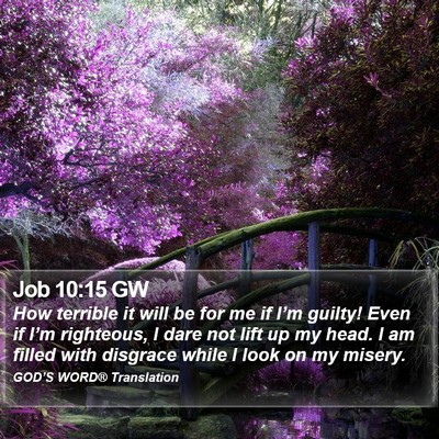 Job 10:15 GW Bible Verse Image