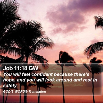 Job 11:18 GW Bible Verse Image
