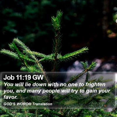 Job 11:19 GW Bible Verse Image
