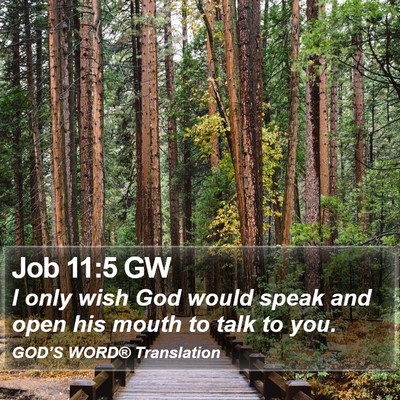 Job 11:5 GW Bible Verse Image