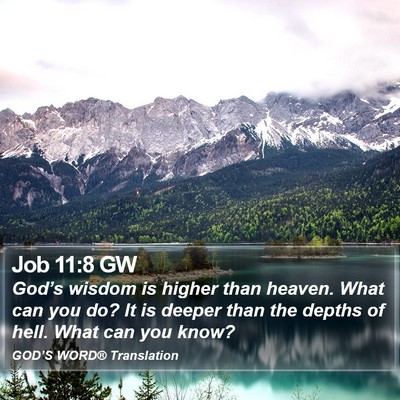 Job 11:8 GW Bible Verse Image