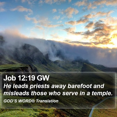 Job 12:19 GW Bible Verse Image