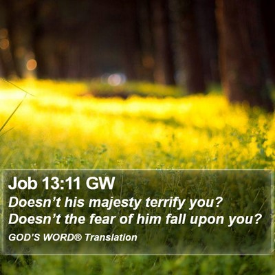 Job 13:11 GW Bible Verse Image