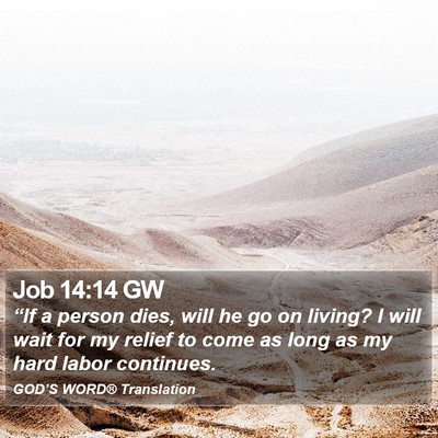 Job 14:14 GW Bible Verse Image