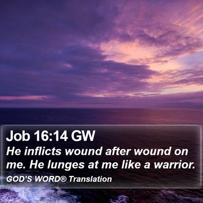 Job 16:14 GW Bible Verse Image