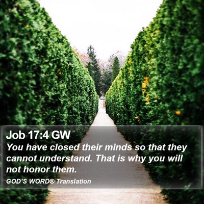 Job 17:4 GW Bible Verse Image