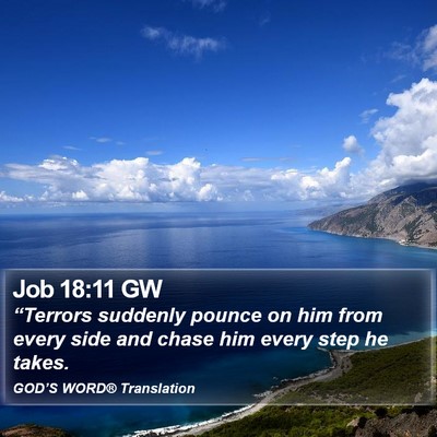 Job 18:11 GW Bible Verse Image