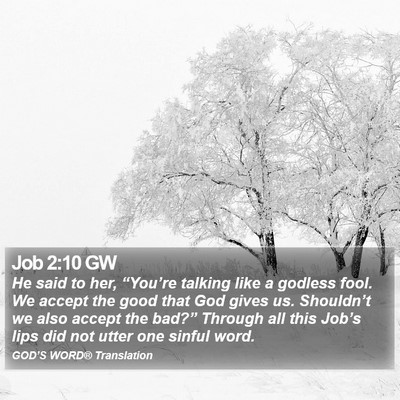 Job 2:10 GW Bible Verse Image