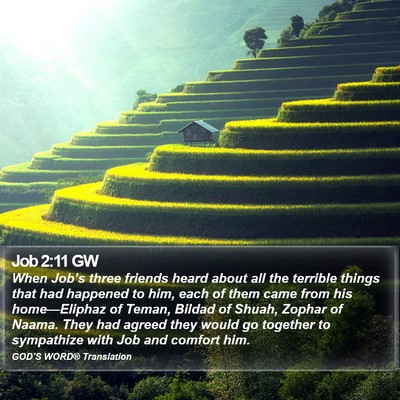 Job 2:11 GW Bible Verse Image