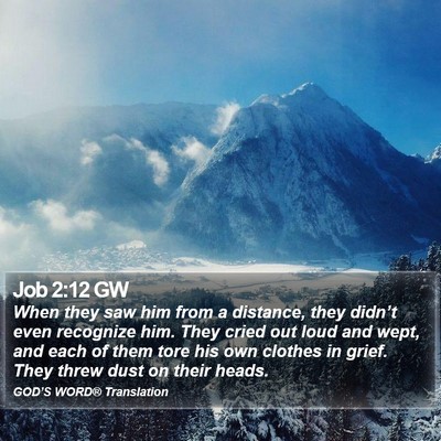 Job 2:12 GW Bible Verse Image