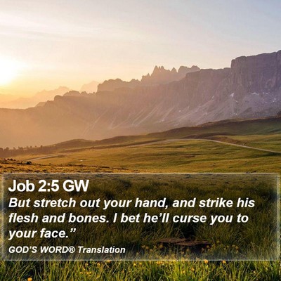 Job 2:5 GW Bible Verse Image