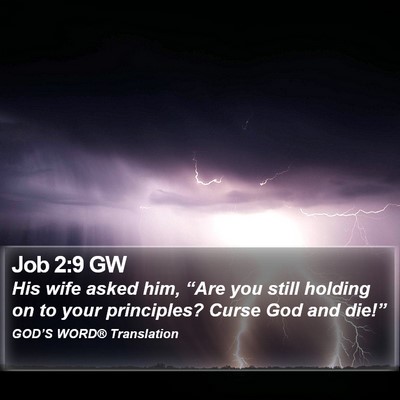 Job 2:9 GW Bible Verse Image