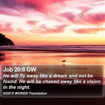 Job 20:8 GW Bible Verse Image