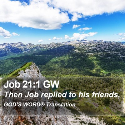 Job 21:1 GW Bible Verse Image