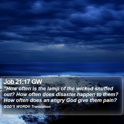 Job 21:17 GW Bible Verse Image