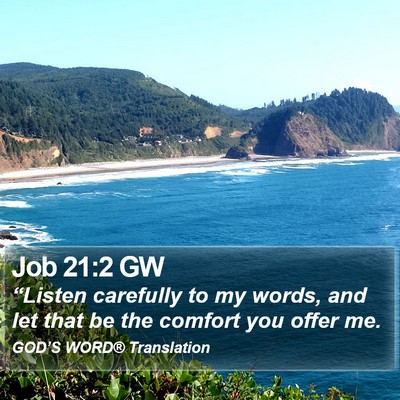 Job 21:2 GW Bible Verse Image