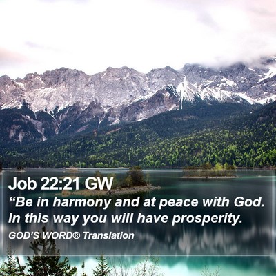 Job 22:21 GW Bible Verse Image