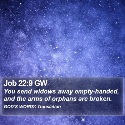 Job 22:9 GW Bible Verse Image