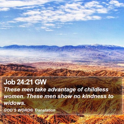 Job 24:21 GW Bible Verse Image