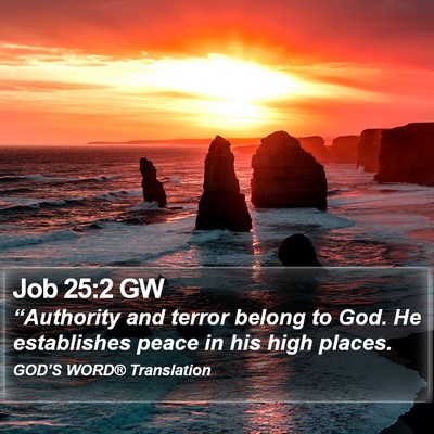 Job 25:2 GW Bible Verse Image