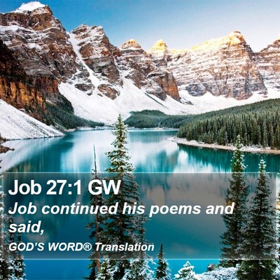 Job 27:1 GW Bible Verse Image