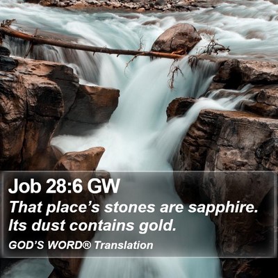 Job 28:6 GW Bible Verse Image