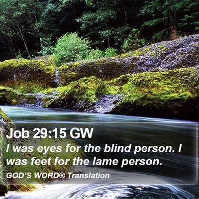 Job 29:15 GW Bible Verse Image