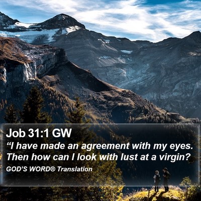 Job 31:1 GW Bible Verse Image