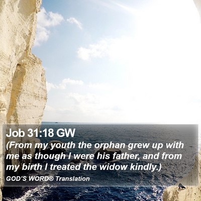 Job 31:18 GW Bible Verse Image